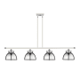 Innovations Lighting Adirondack 4 Light 48" Wide Linear Pendant White / Polished Chrome