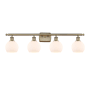 Innovations Lighting Athens 4 Light 36" Wide Vanity Light with Shade Antique Brass / Matte White