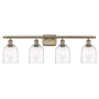 Innovations Lighting Bella 4 Light 36" Wide Vanity Light Antique Brass / Clear