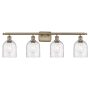 Innovations Lighting Bella 4 Light 36" Wide Vanity Light Antique Brass / Seedy