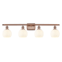 Innovations Lighting White Venetian 4 Light 36" Wide Vanity Light Antique Copper / White Venetian
