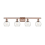 Innovations Lighting Athens 4 Light 36" Wide Vanity Light with Shade Antique Copper / Seedy