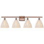Innovations Lighting Bristol Natural 4 Light 38" Wide Vanity Light Antique Copper / Natural