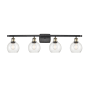 Innovations Lighting Athens 4 Light 36" Wide Vanity Light with Shade Black Antique Brass / Seedy