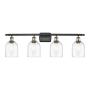 Innovations Lighting Bella 4 Light 36" Wide Vanity Light Black Antique Brass / Clear