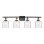 Innovations Lighting Bella 4 Light 36" Wide Vanity Light Black Antique Brass / Seedy