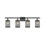 Innovations Lighting Nestbrook 4 Light 36" Wide Vanity Light Black Antique Brass / Matte Black