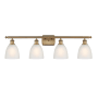 Innovations Lighting Castile 4 Light 36" Wide Bathroom Vanity Light Brushed Brass / White