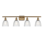 Innovations Lighting Castile 4 Light 36" Wide Bathroom Vanity Light Brushed Brass / Clear