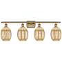 Innovations Lighting Preston 4 Light 37" Wide Vanity Light Brushed Brass / Mercury
