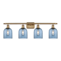 Innovations Lighting Bella 4 Light 36" Wide Vanity Light Brushed Brass / Princess Blue