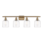 Innovations Lighting Bella 4 Light 36" Wide Vanity Light Brushed Brass / Clear