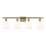 Innovations Lighting Bella 4 Light 36" Wide Vanity Light Brushed Brass / Gloss White