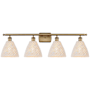 Innovations Lighting Bristol Natural 4 Light 38" Wide Vanity Light Brushed Brass / Natural