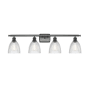 Innovations Lighting Castile 4 Light 36" Wide Bathroom Vanity Light Matte Black / Clear