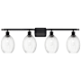 Innovations Lighting Preston 4 Light 37" Wide Vanity Light Matte Black / Clear