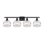 Innovations Lighting Rochester 4 Light 38" Wide Vanity Light Matte Black / Clear