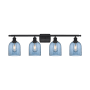Innovations Lighting Bella 4 Light 36" Wide Vanity Light Matte Black / Princess Blue