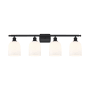 Innovations Lighting Bella 4 Light 36" Wide Vanity Light Matte Black / Gloss White