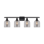 Innovations Lighting Bella 4 Light 36" Wide Vanity Light Matte Black / Light Smoke
