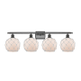 Innovations Lighting Farmhouse Rope 4 Light 36" Wide Bathroom Vanity Light Oil Rubbed Bronze / White