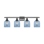 Innovations Lighting Bella 4 Light 36" Wide Vanity Light Oil Rubbed Bronze / Princess Blue