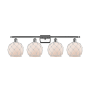 Innovations Lighting Farmhouse Rope 4 Light 36" Wide Bathroom Vanity Light Polished Chrome / White