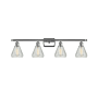 Innovations Lighting Conesus 4 Light 36" Wide Bathroom Vanity Light Polished Chrome / Clear Crackle