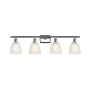 Innovations Lighting Castile 4 Light 36" Wide Bathroom Vanity Light Polished Chrome / White