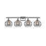 Innovations Lighting Rochester 4 Light 38" Wide Vanity Light Polished Chrome / Smoked
