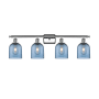 Innovations Lighting Bella 4 Light 36" Wide Vanity Light Polished Chrome / Princess Blue