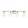 Innovations Lighting Athens 4 Light 36" Wide Vanity Light with Shade Polished Nickel / Matte White