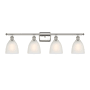 Innovations Lighting Castile 4 Light 36" Wide Bathroom Vanity Light Polished Nickel / White