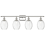 Innovations Lighting Preston 4 Light 37" Wide Vanity Light Polished Nickel / Clear
