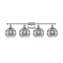 Innovations Lighting Rochester 4 Light 38" Wide Vanity Light Polished Nickel / Smoked