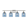 Innovations Lighting Bella 4 Light 36" Wide Vanity Light Polished Nickel / Princess Blue
