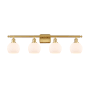 Innovations Lighting Athens 4 Light 36" Wide Vanity Light with Shade Satin Gold / Matte White