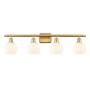 Innovations Lighting White Venetian 4 Light 36" Wide Vanity Light Satin Gold / White Venetian