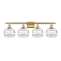 Innovations Lighting Rochester 4 Light 38" Wide Vanity Light Satin Gold / Clear