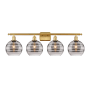 Innovations Lighting Rochester 4 Light 38" Wide Vanity Light Satin Gold / Smoked