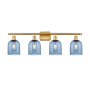 Innovations Lighting Bella 4 Light 36" Wide Vanity Light Satin Gold / Princess Blue