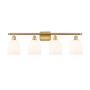 Innovations Lighting Bella 4 Light 36" Wide Vanity Light Satin Gold / Gloss White