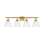 Innovations Lighting Berkshire 4 Light 38" Wide Vanity Light Satin Gold / Seedy