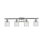 Innovations Lighting Cobleskill 4 Light 36" Wide Bathroom Vanity Light Brushed Satin Nickel / Clear Ripple