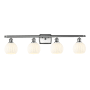 Innovations Lighting White Venetian 4 Light 36" Wide Vanity Light Brushed Satin Nickel / White Venetian