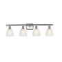 Innovations Lighting Castile 4 Light 36" Wide Bathroom Vanity Light Brushed Satin Nickel / White