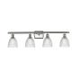 Innovations Lighting Castile 4 Light 36" Wide Bathroom Vanity Light Brushed Satin Nickel / Clear