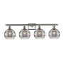 Innovations Lighting Rochester 4 Light 38" Wide Vanity Light Brushed Satin Nickel / Smoked