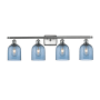 Innovations Lighting Bella 4 Light 36" Wide Vanity Light Brushed Satin Nickel / Princess Blue
