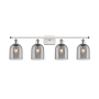 Innovations Lighting Bella 4 Light 36" Wide Vanity Light White Polished Chrome / Light Smoke